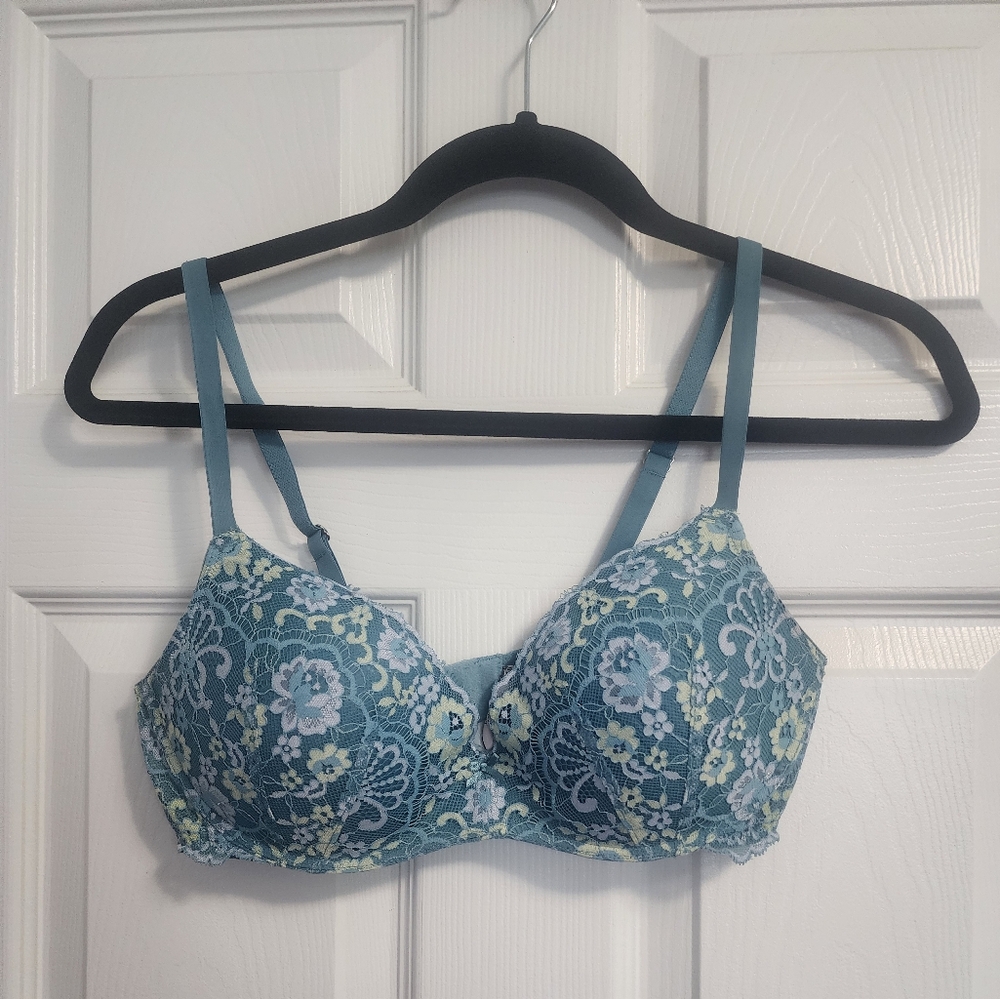 Victoria's Secret Dream Angels Padded No-Wire Lace Floral Bra 36C (Sku A3)